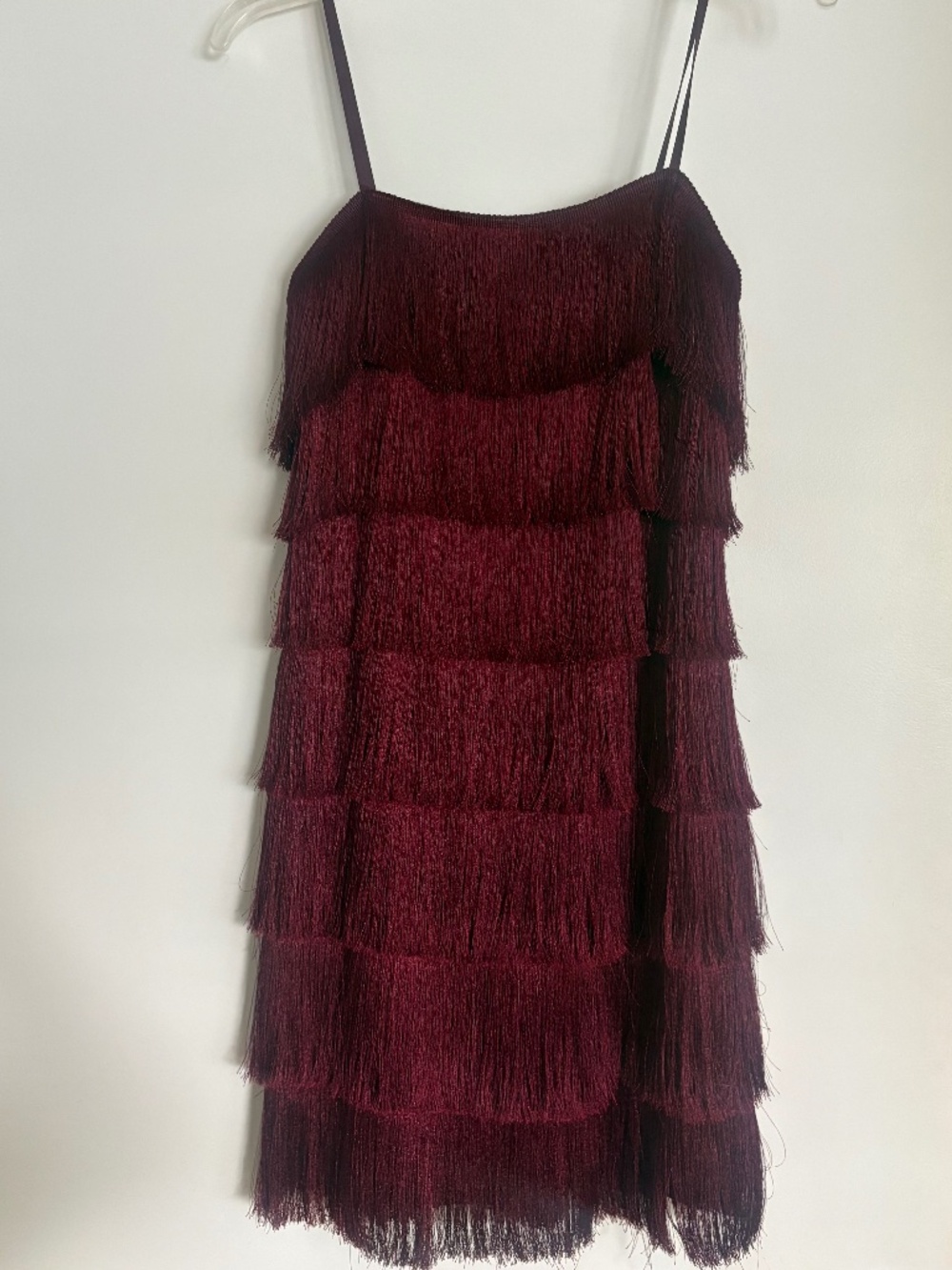 Maroon flapper style mini dress